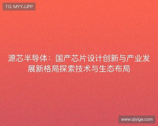 源芯半导体：国产芯片设计创新与产业发展新格局探索技术与生态布局